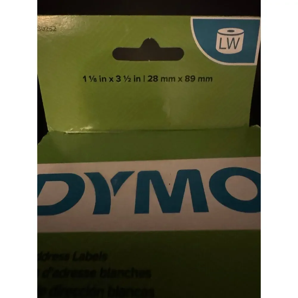 DYMO Labe/Writer White Address Labels 28 x 89mm, 2 X 350 Labels Product # 30252